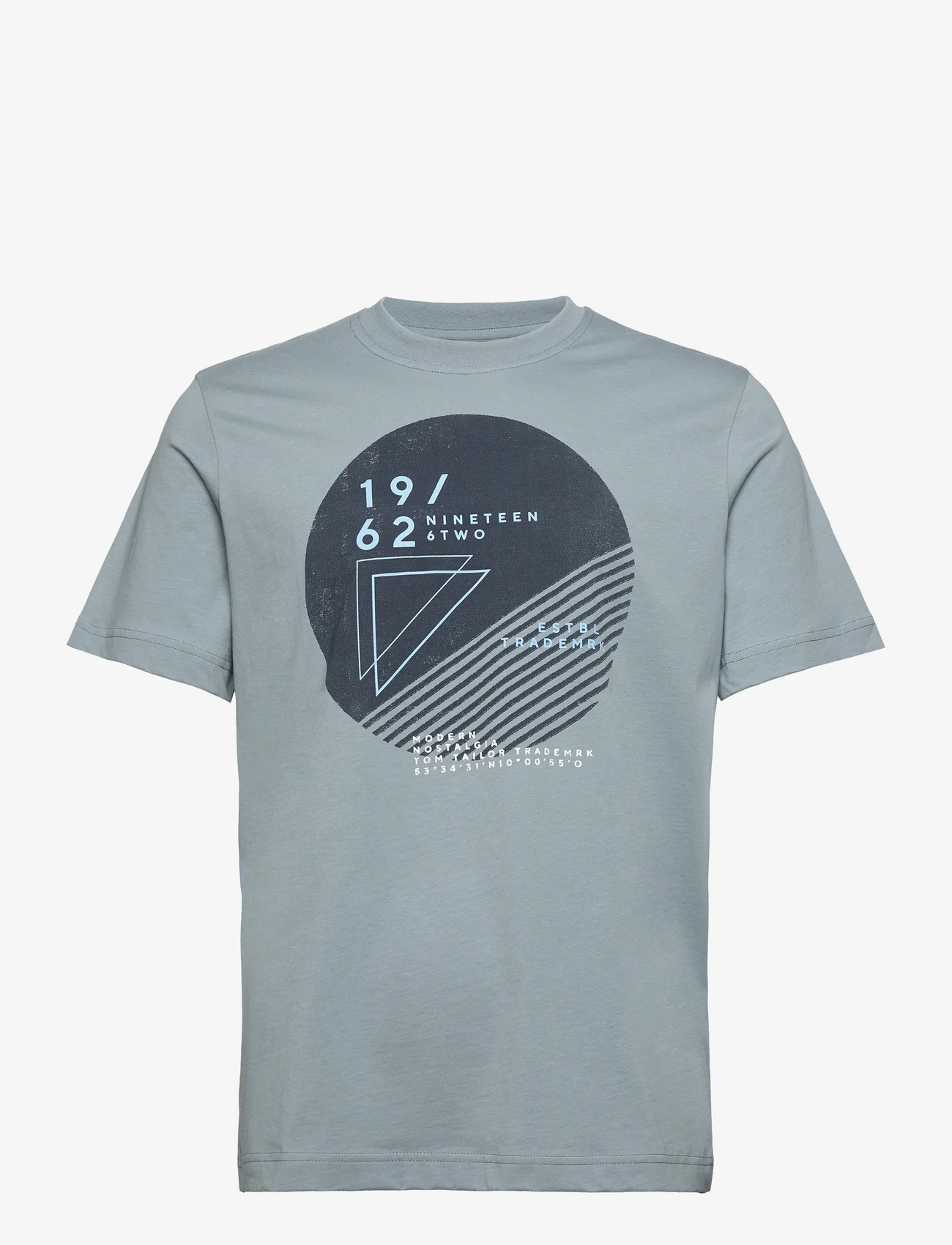 Tom Tailor - printed t-shirt - de laveste prisene - grey mint - 0