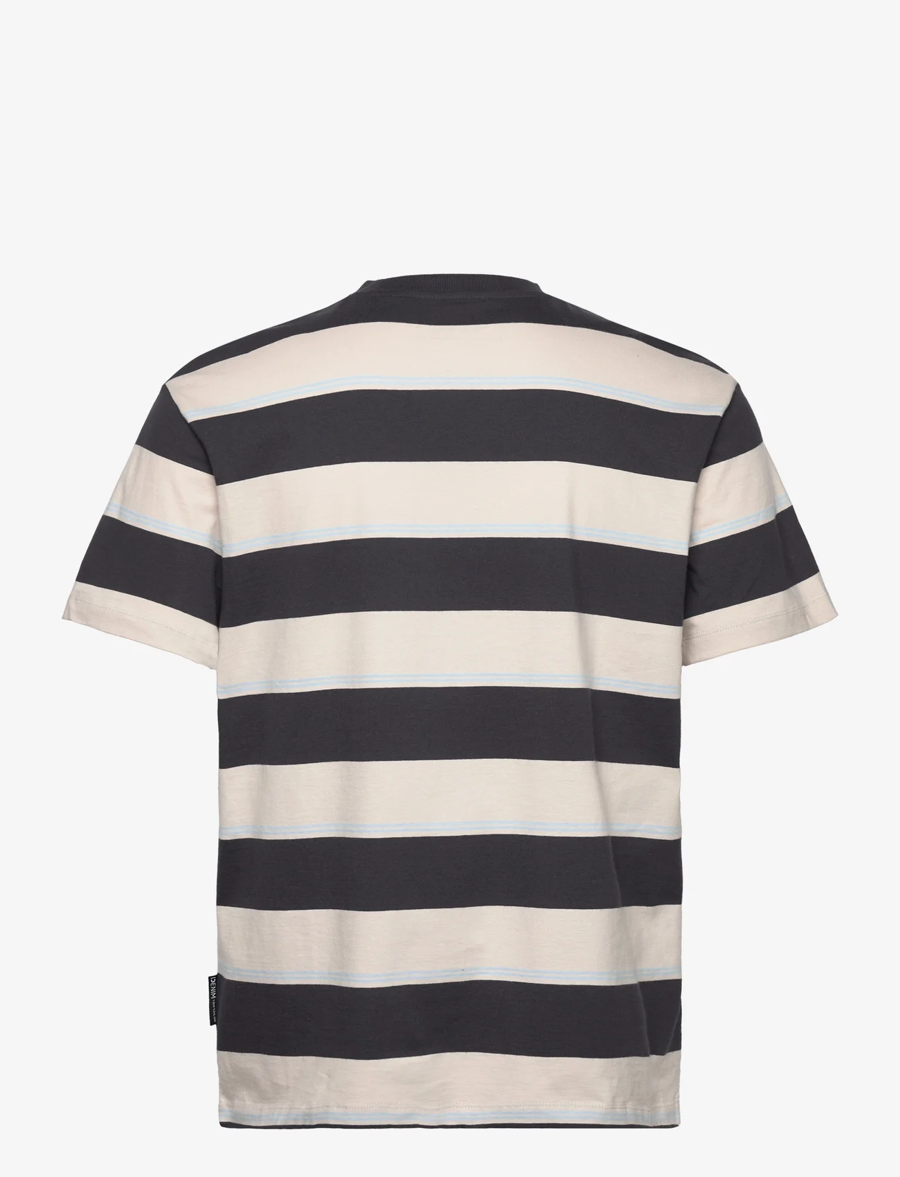 Tom Tailor - relaxed striped t-shirt - alhaisimmat hinnat - grey beige blue big stripe - 1