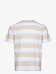 Tom Tailor - relaxed striped t-shirt - de laveste prisene - beige white blue big stripe - 0