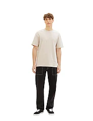 Tom Tailor - relaxed structured t-shirt - madalaimad hinnad - cold beige - 2