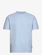 relaxed structured t-shirt - MIDDLE SKY BLUE