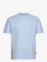 Tom Tailor - relaxed structured t-shirt - laveste priser - middle sky blue - 0
