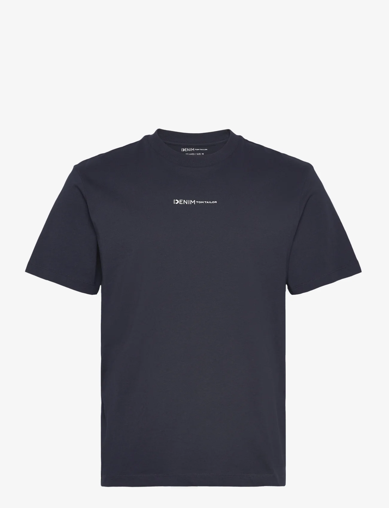 Tom Tailor - relaxed printed t-shirt - laveste priser - sky captain blue - 0