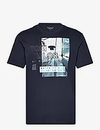 photoprint t-shirt - SKY CAPTAIN BLUE