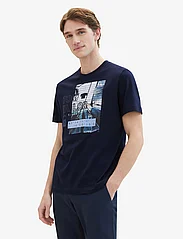 Tom Tailor - photoprint t-shirt - alhaisimmat hinnat - sky captain blue - 2