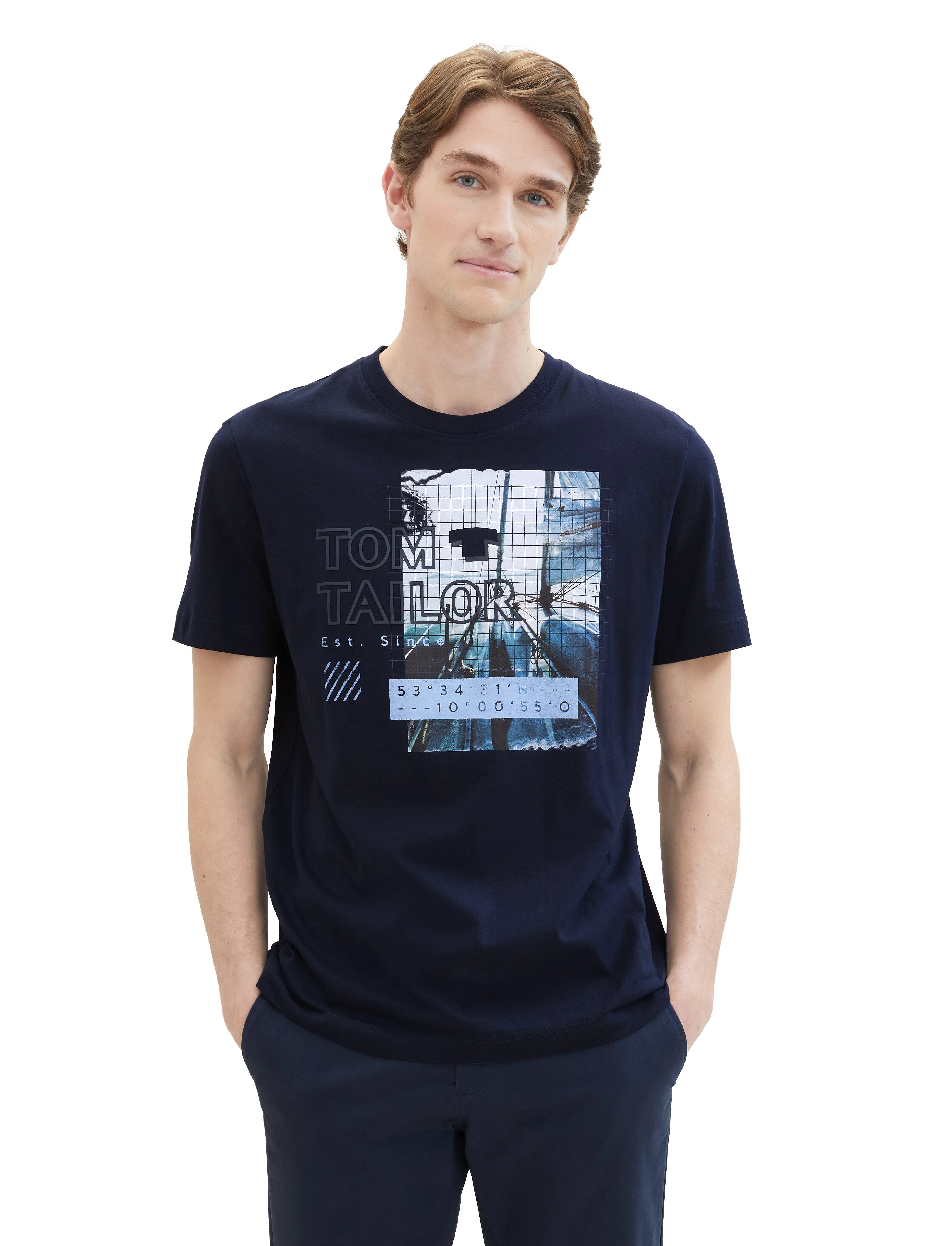 Tom Tailor - photoprint t-shirt - sky captain blue - 4