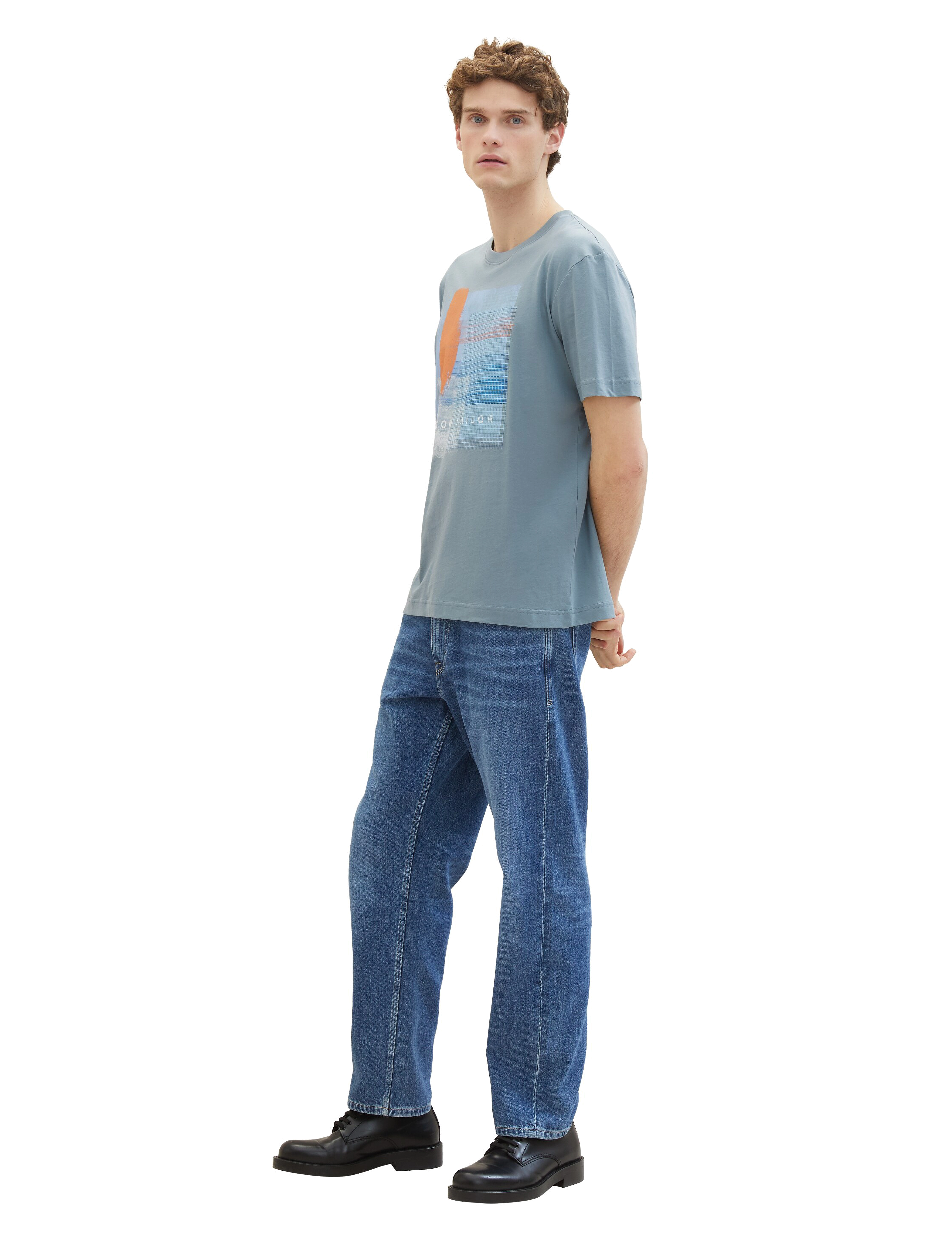 Tom Tailor - printed t-shirt - grey mint - 4
