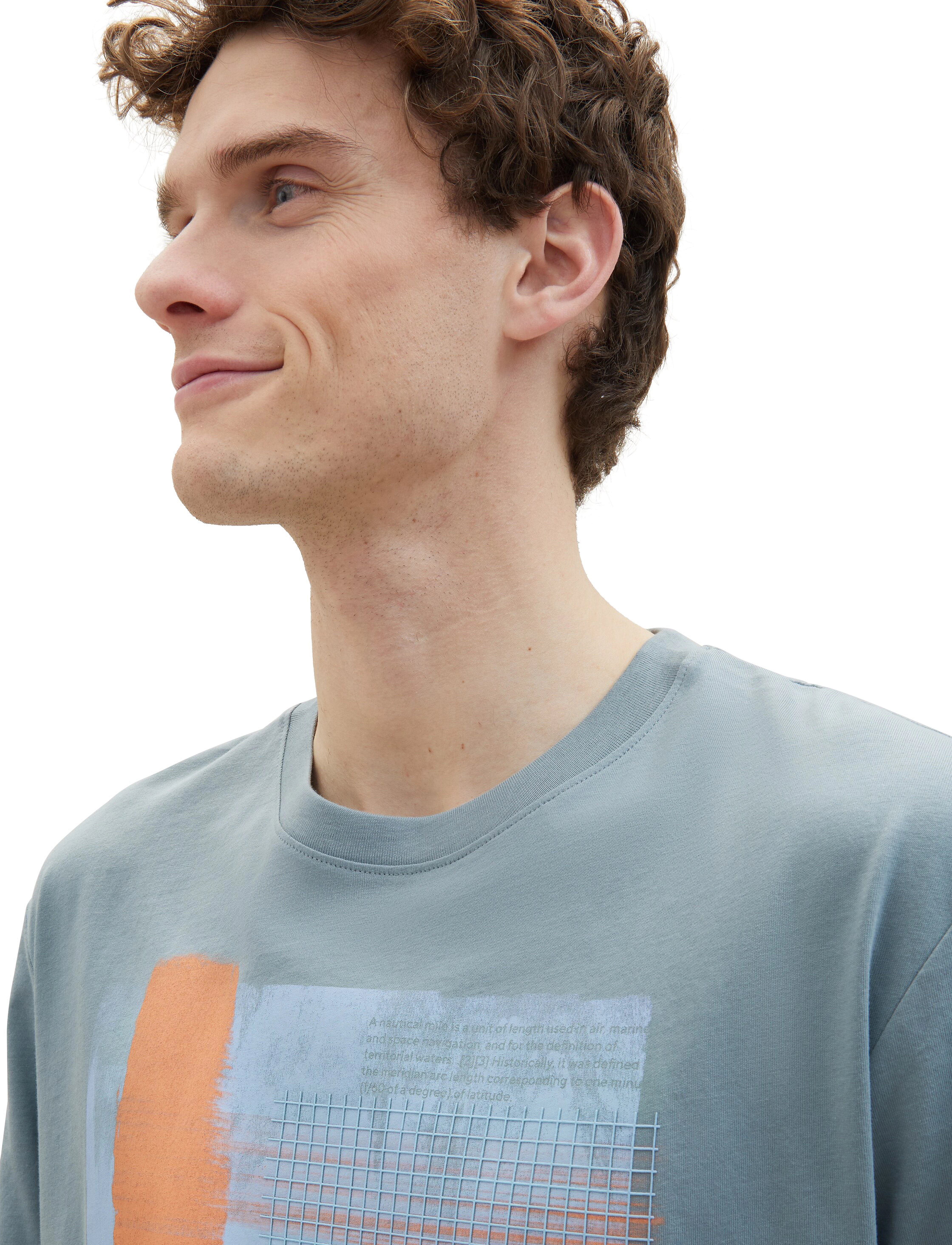 Tom Tailor - printed t-shirt - grey mint - 5