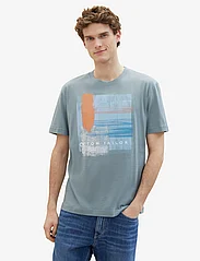 Tom Tailor - printed t-shirt - lägsta priserna - grey mint - 6