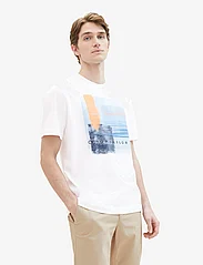 Tom Tailor - printed t-shirt - laveste priser - white - 2
