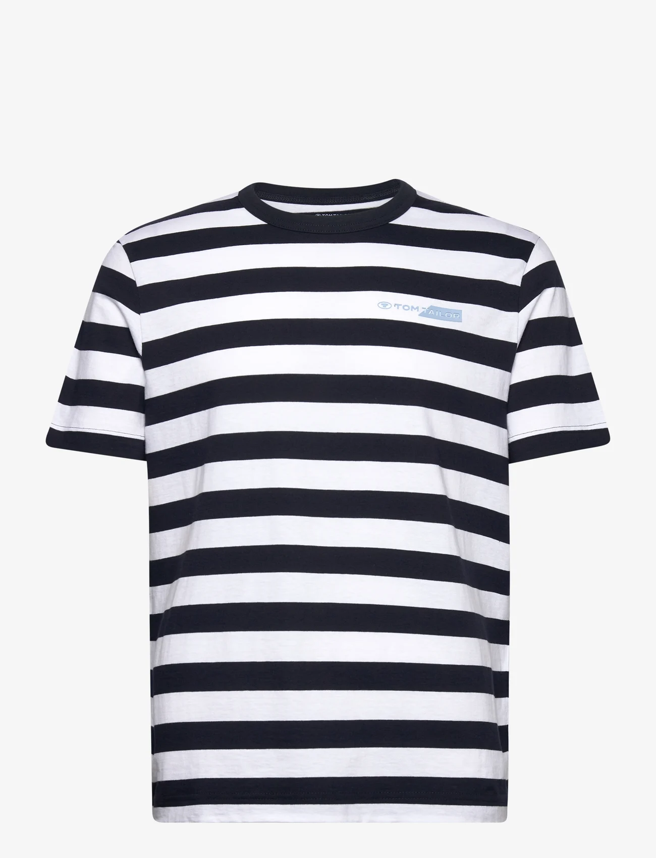 Tom Tailor - striped t-shirt - alhaisimmat hinnat - navy bold stripe - 0