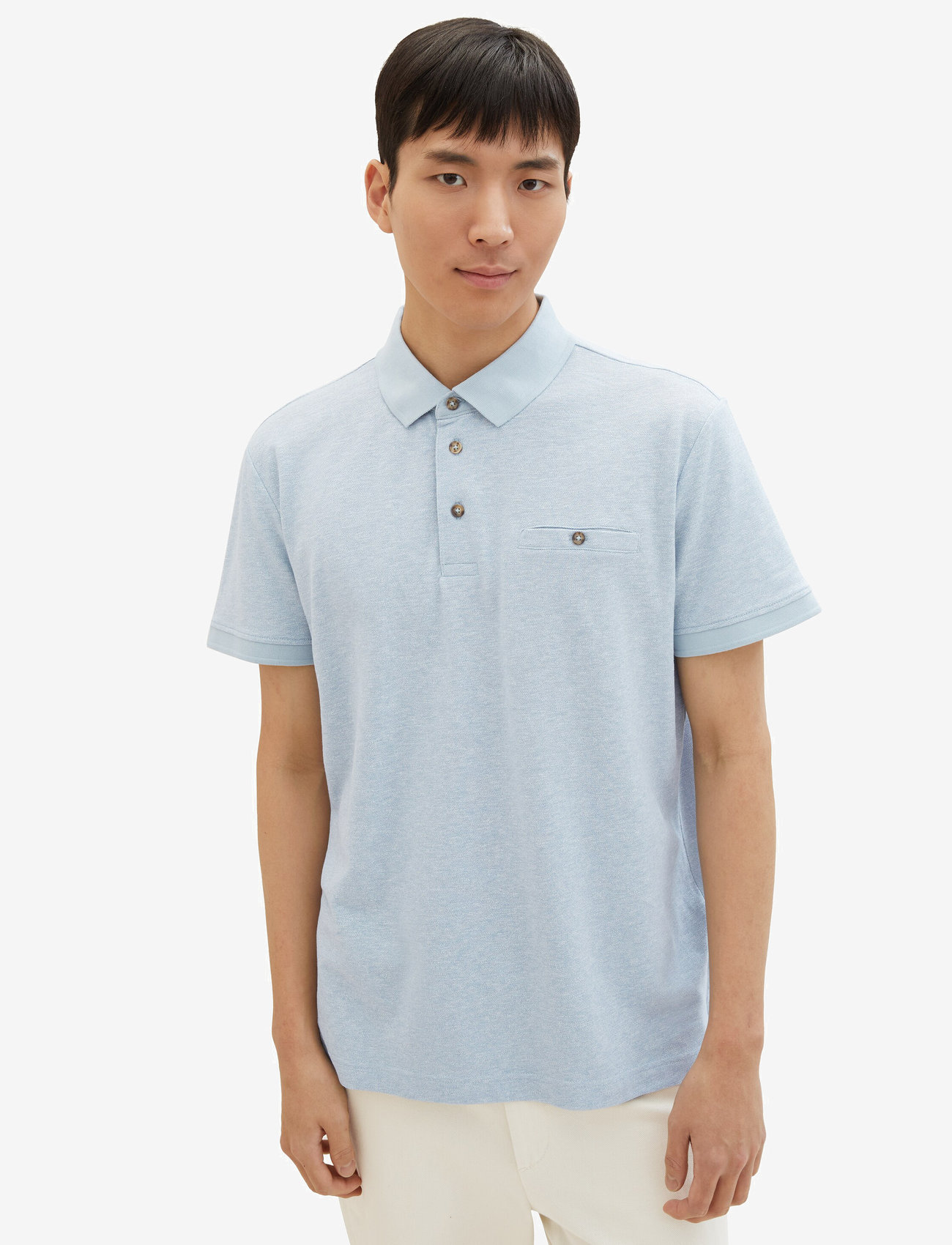 Tom Tailor - grindle polo - foggy blue grindle structure - 4
