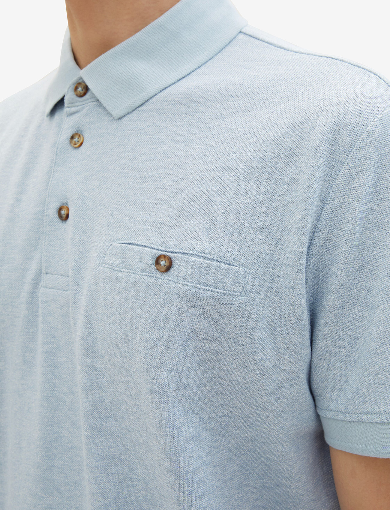 Tom Tailor - grindle polo - foggy blue grindle structure - 5