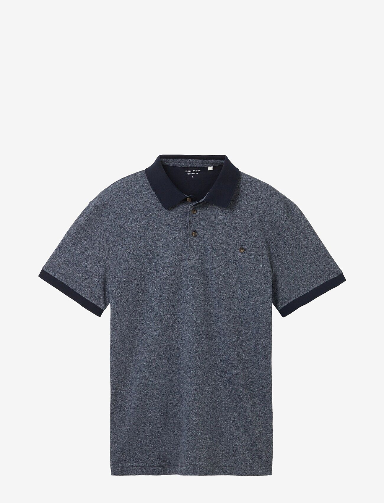 Tom Tailor - grindle polo - navy grindle structure - 1