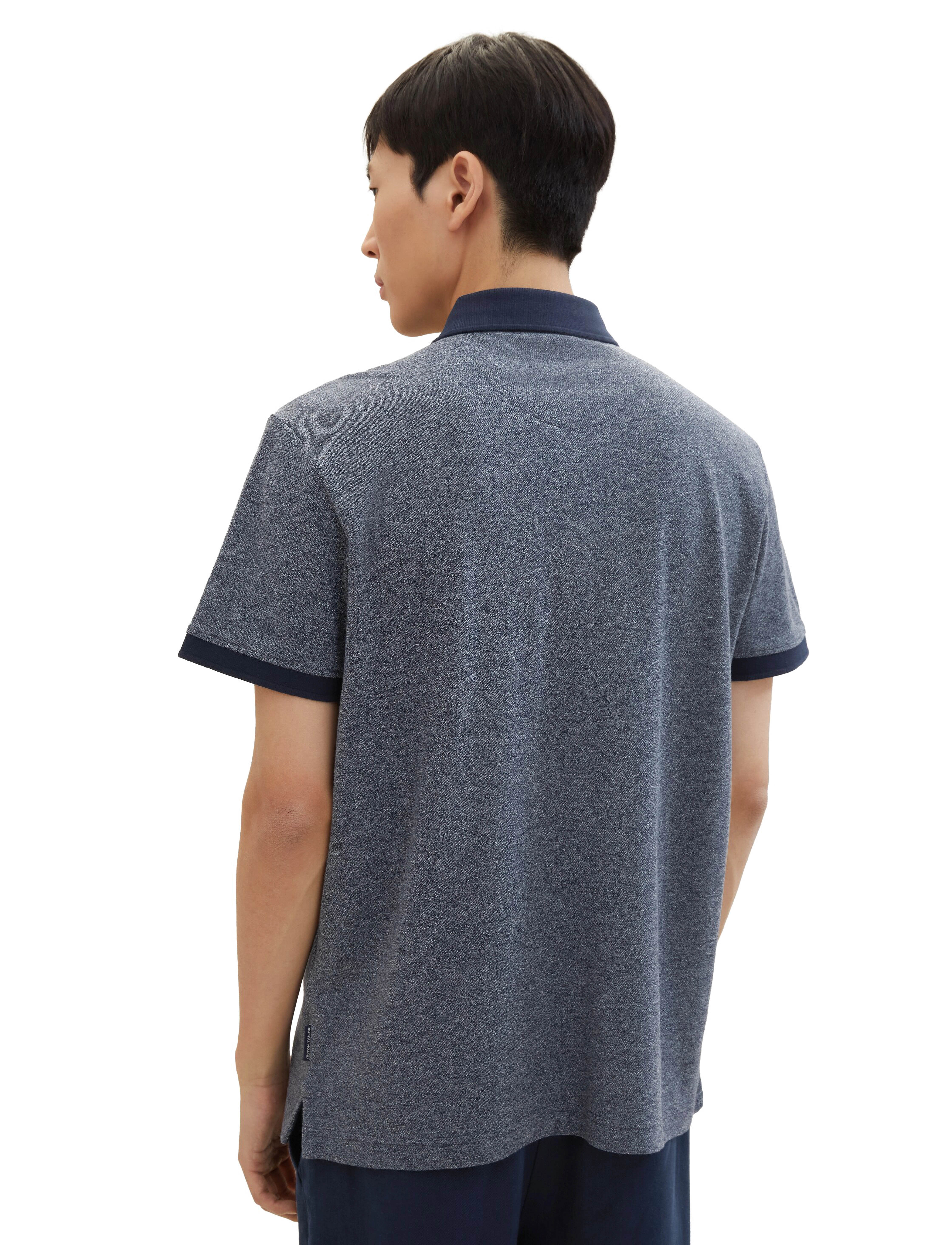 Tom Tailor - grindle polo - navy grindle structure - 3