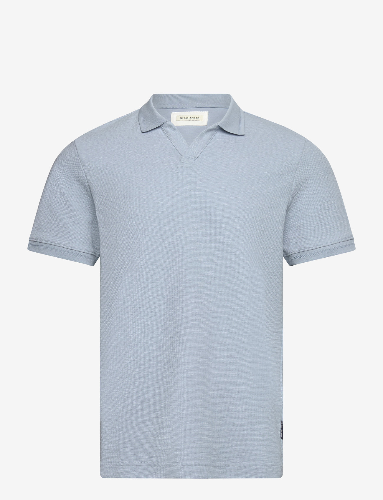 Tom Tailor - structured resort collar polo - foggy blue - 0