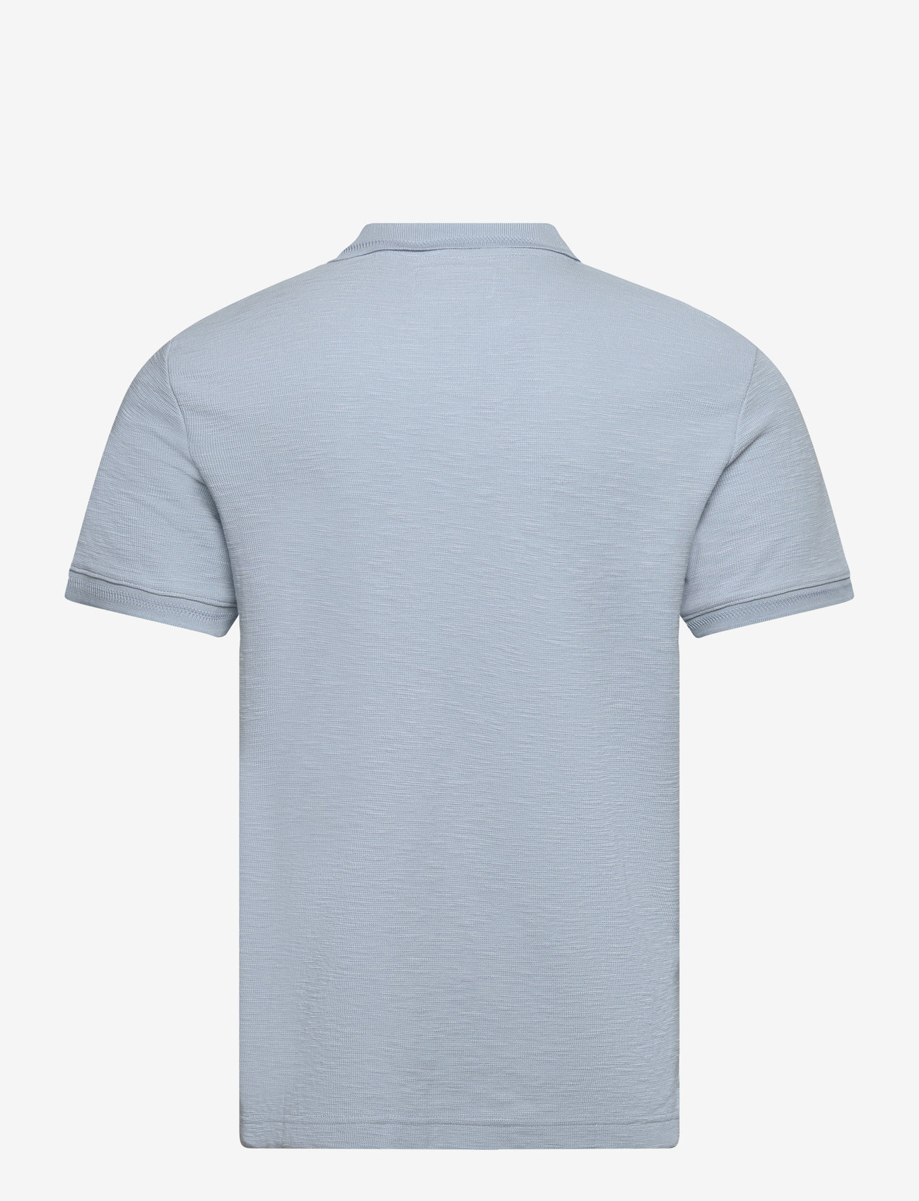 Tom Tailor - structured resort collar polo - foggy blue - 1