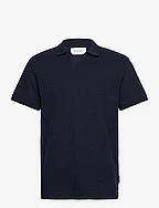 structured resort collar polo - SKY CAPTAIN BLUE