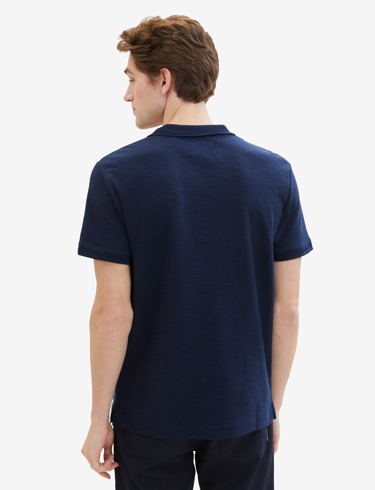 Tom Tailor - structured resort collar polo - sky captain blue - 3