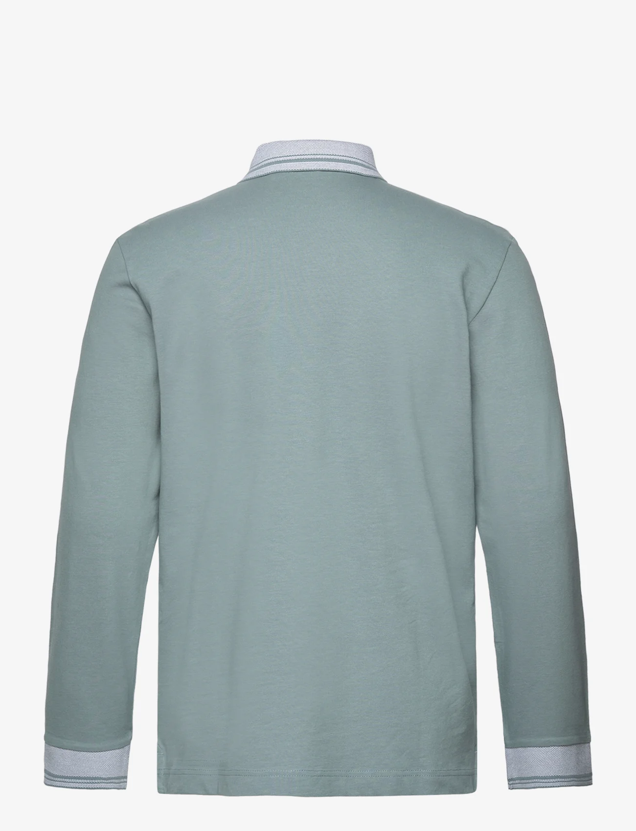 Tom Tailor - polo with detailed collar - pitkähihaiset - grey mint - 1