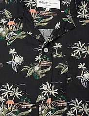Tom Tailor - relaxed viscose linen shirt - leinenhemden - black tropical print - 2