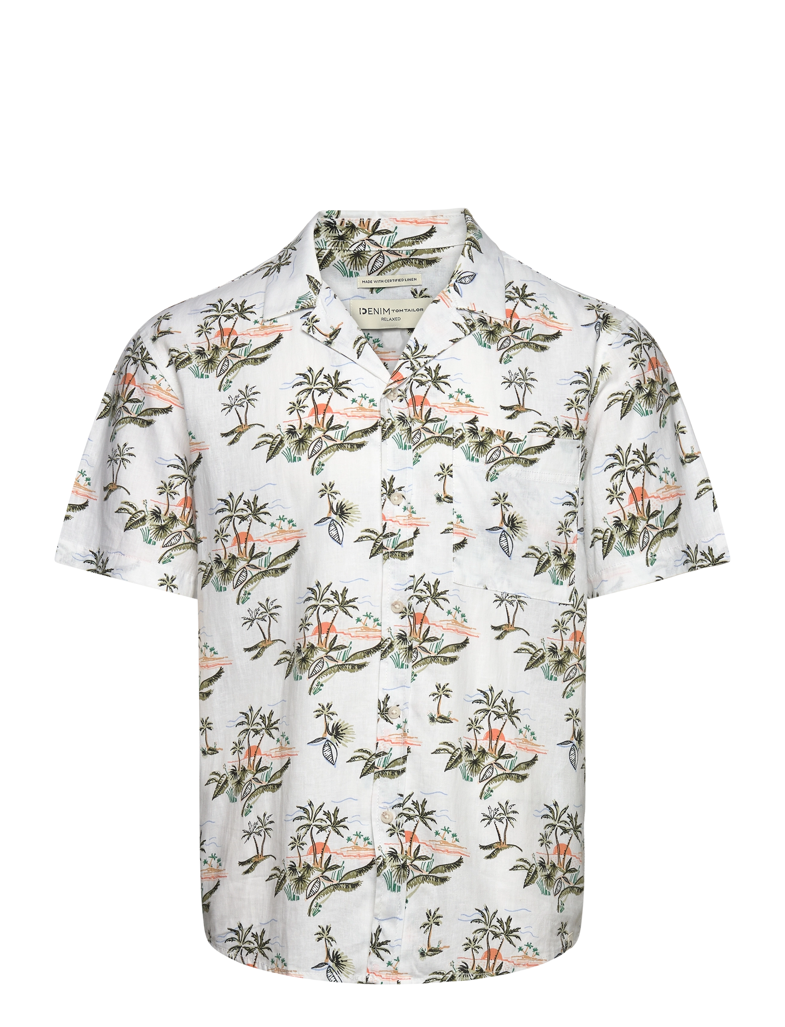 WHITE TROPICAL PRINT