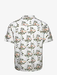 Tom Tailor - relaxed viscose linen shirt - koszule lniane - white tropical print - 1