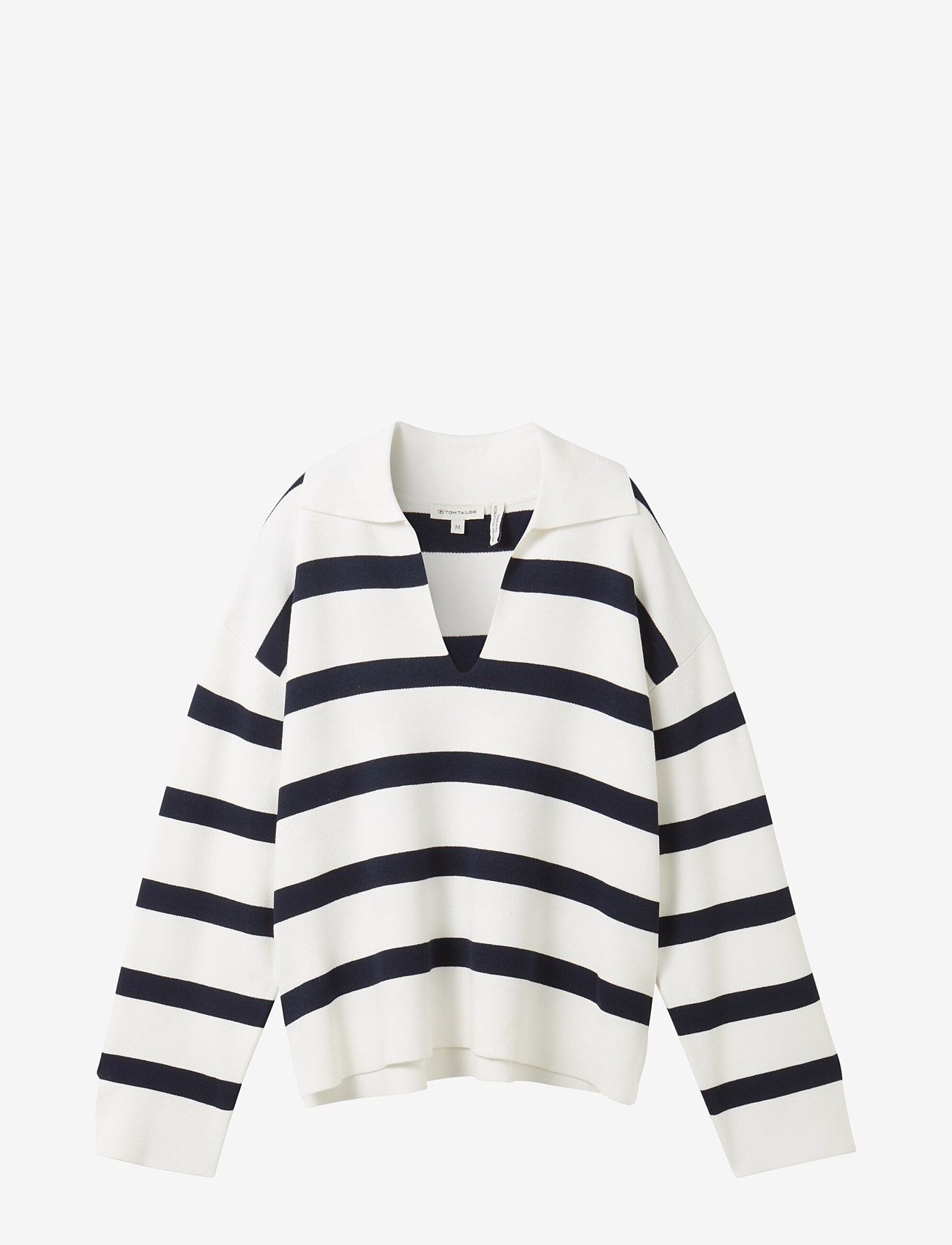 Tom Tailor - knit pullover striped - herbstliche kleidung - offwhite navy stripe knit - 0