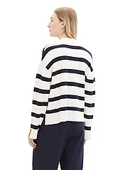 Tom Tailor - knit pullover striped - džemperiai - offwhite navy stripe knit - 2