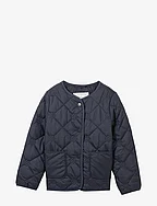 quilted flower jacket - SKY CAPTAIN BLUE