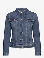 authentic denim jacket - USED DARK STONE BLUE DENIM