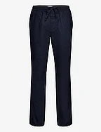 regular cotton linen pants - SKY CAPTAIN BLUE