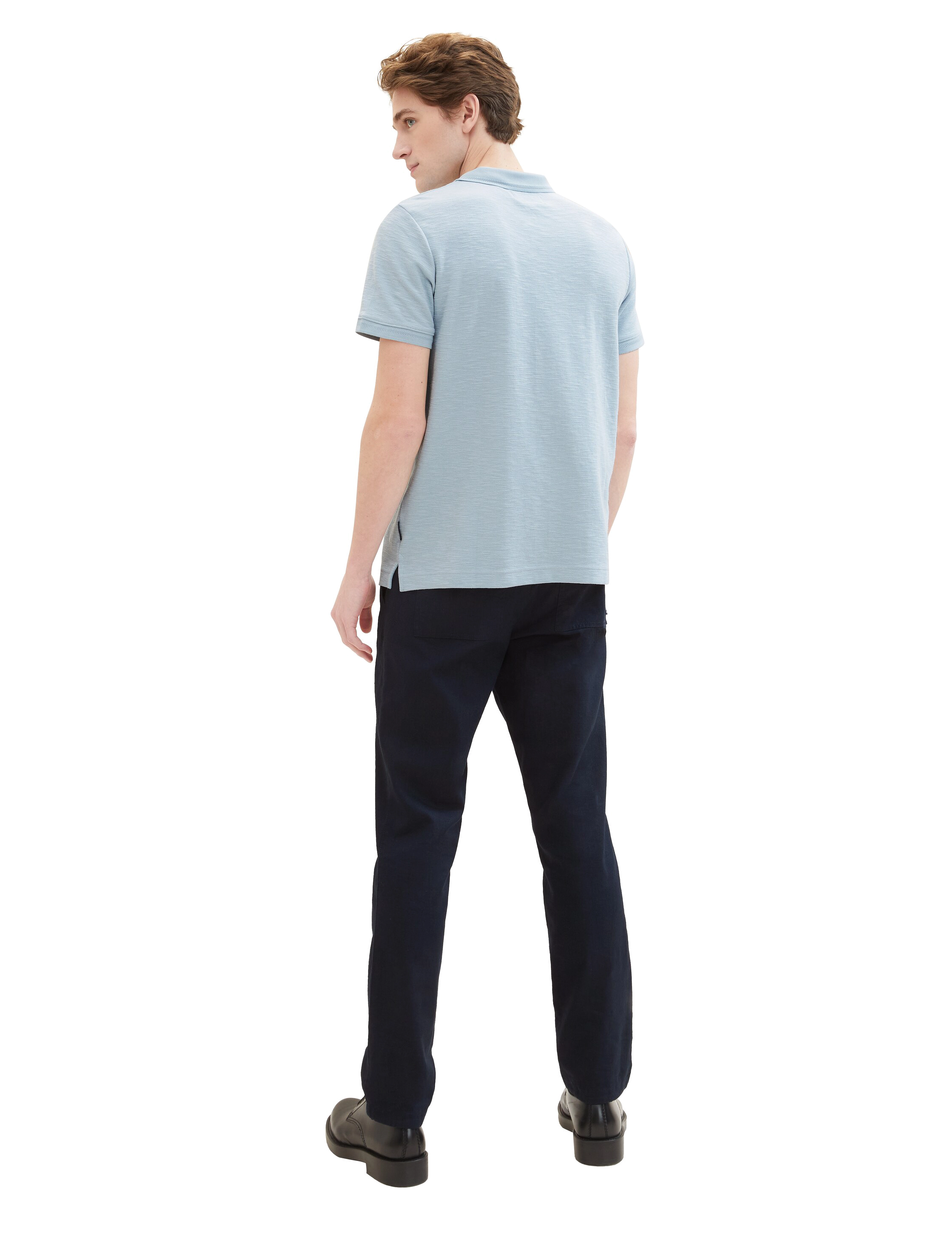 Tom Tailor - regular cotton linen pants - sky captain blue - 3