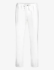 Tom Tailor - regular cotton linen pants - linnebyxor - white - 0