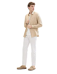 Tom Tailor - regular cotton linen pants - pellavahousut - white - 2