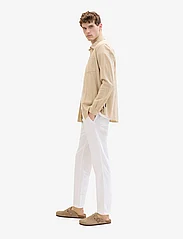 Tom Tailor - regular cotton linen pants - linbukser - white - 4