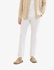 Tom Tailor - regular cotton linen pants - linbukser - white - 5