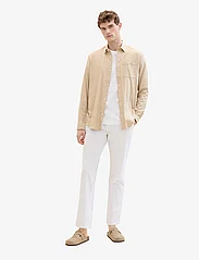 Tom Tailor - regular cotton linen pants - pellavahousut - white - 7