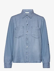Tom Tailor - blouse denim look - farkkupaidat - clean mid stone blue denim - 0