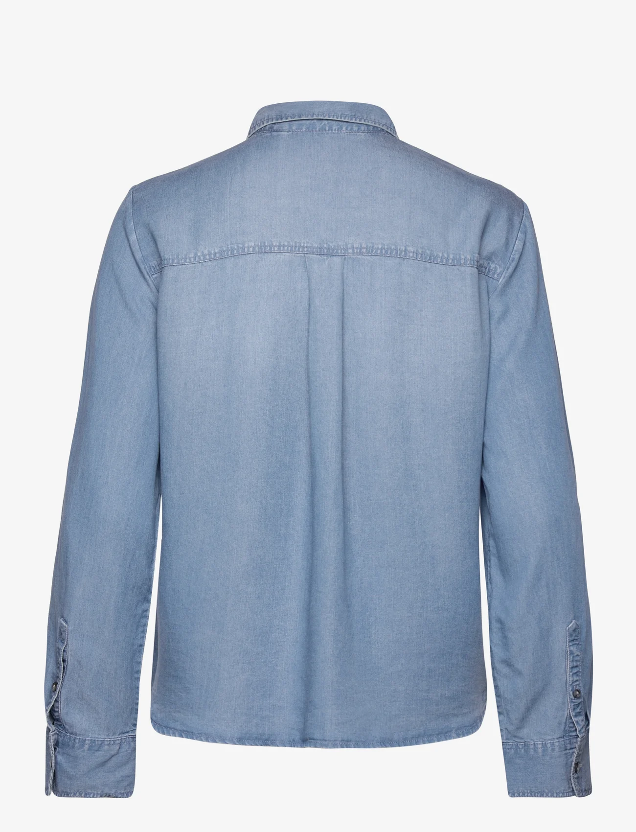 Tom Tailor - blouse denim look - teksasärgid - clean mid stone blue denim - 1