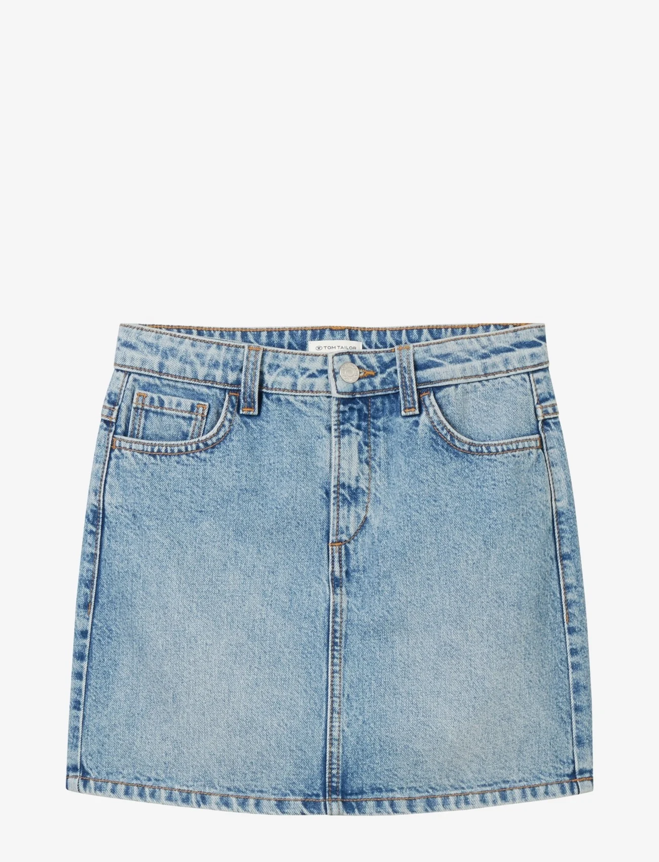 Tom Tailor - denim mini skirt - jeansröcke - used light stone blue denim - 0