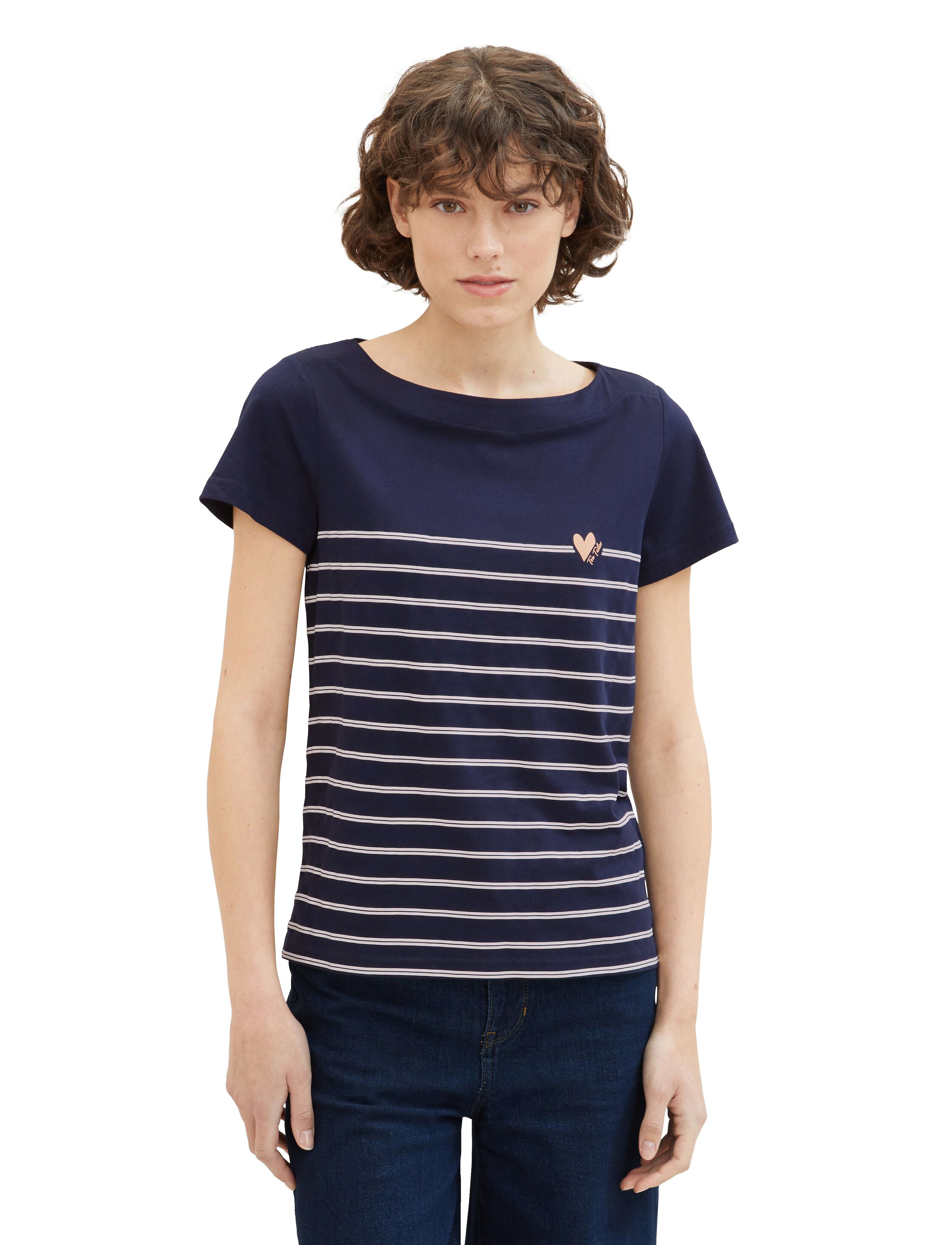 Tom Tailor - T-shirt boat neck stripe - sky captain blue - 4
