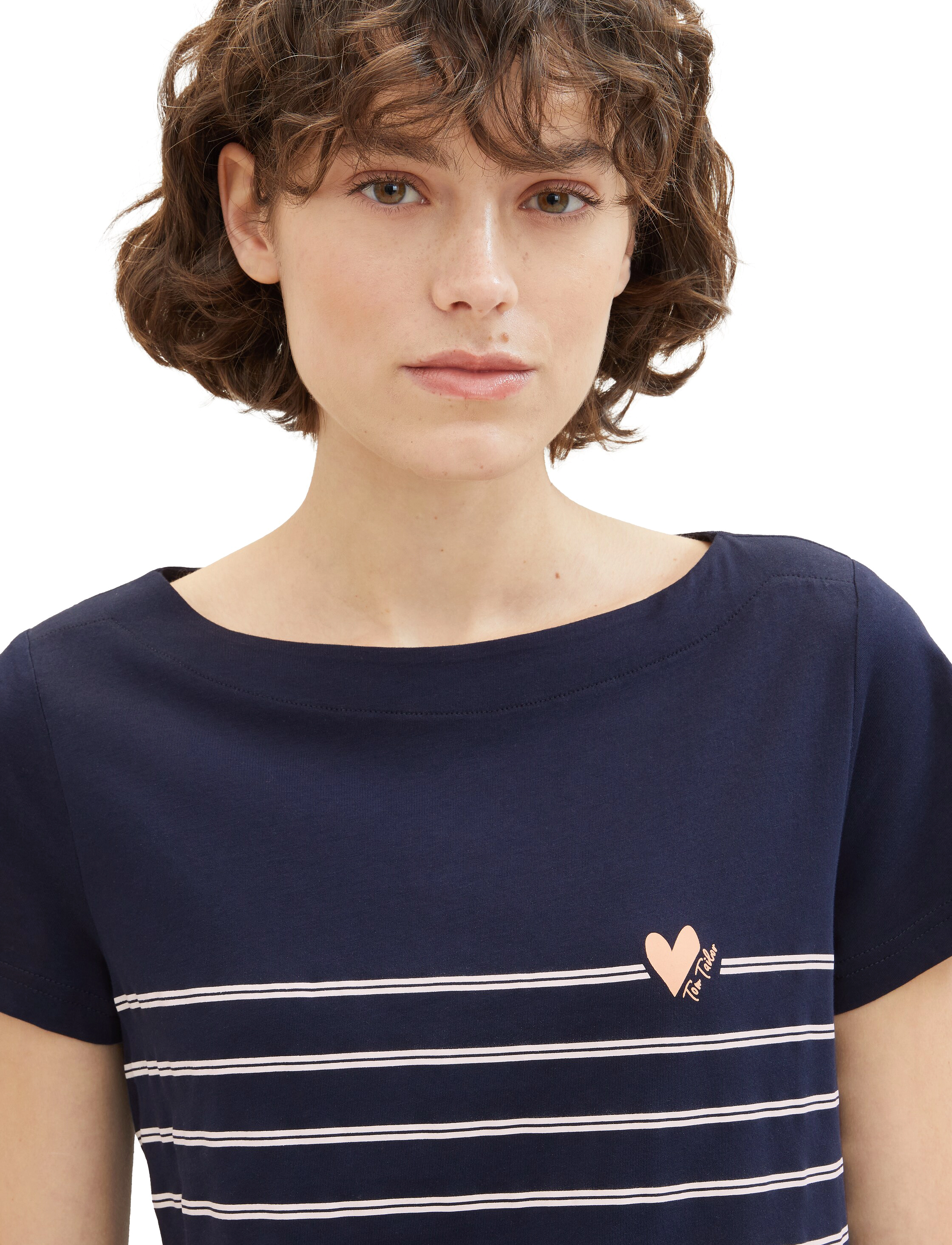 Tom Tailor - T-shirt boat neck stripe - sky captain blue - 5