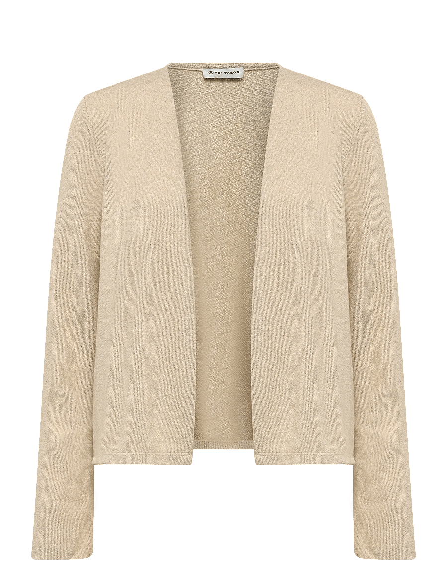 Tom Tailor - T-shirt cardigan - koftor - sandy beige melange - 1