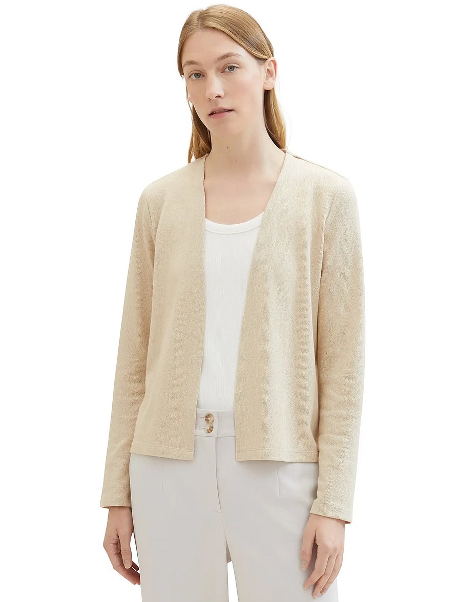Tom Tailor - T-shirt cardigan - koftor - sandy beige melange - 3