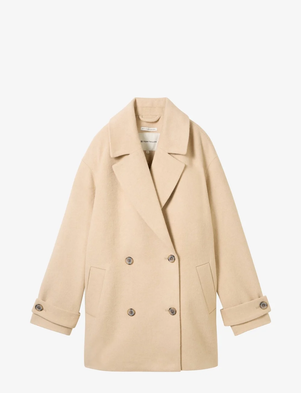 Tom Tailor - short coat - kåper - soft ivory melange - 1