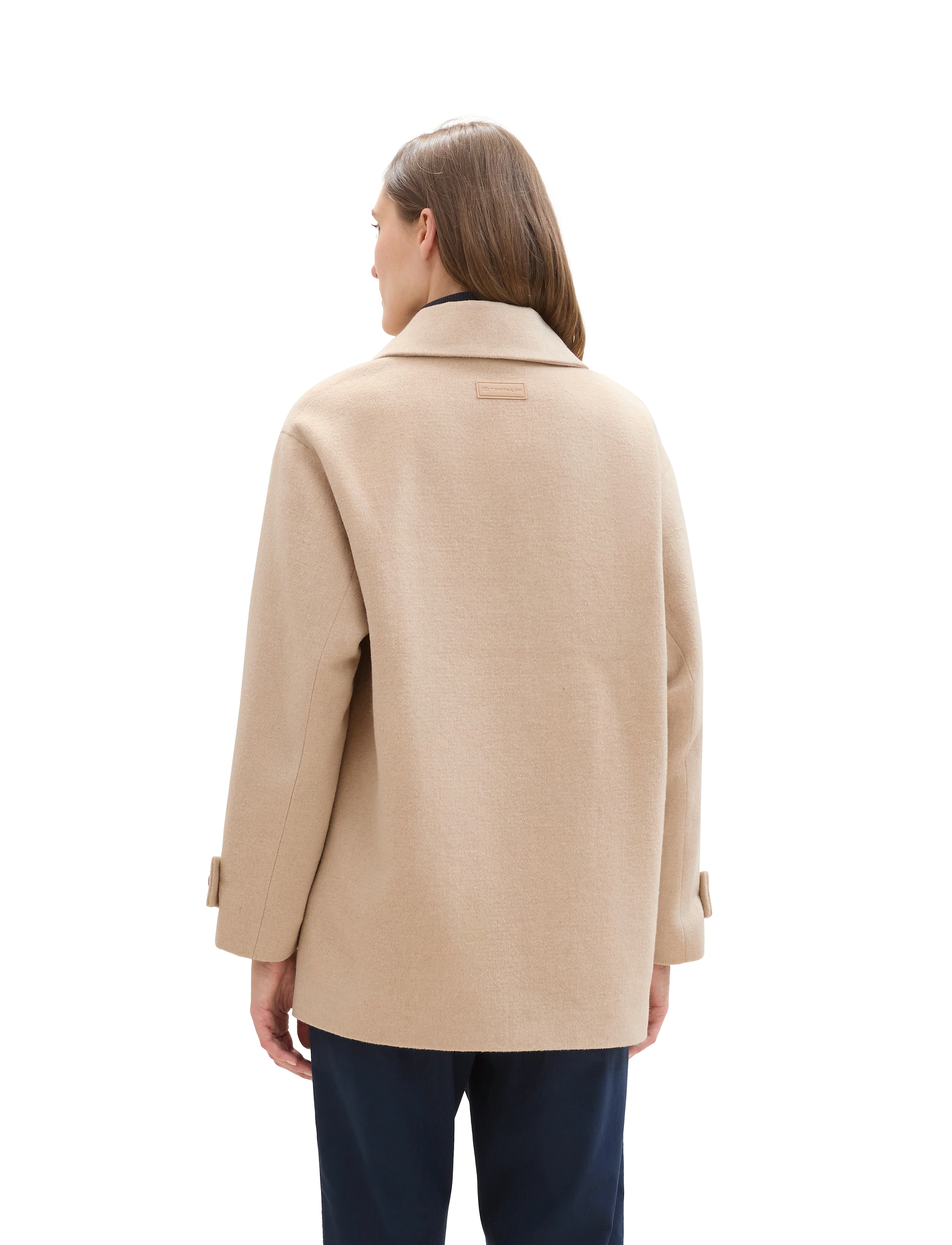 Tom Tailor - short coat - wollmäntel - soft ivory melange - 2