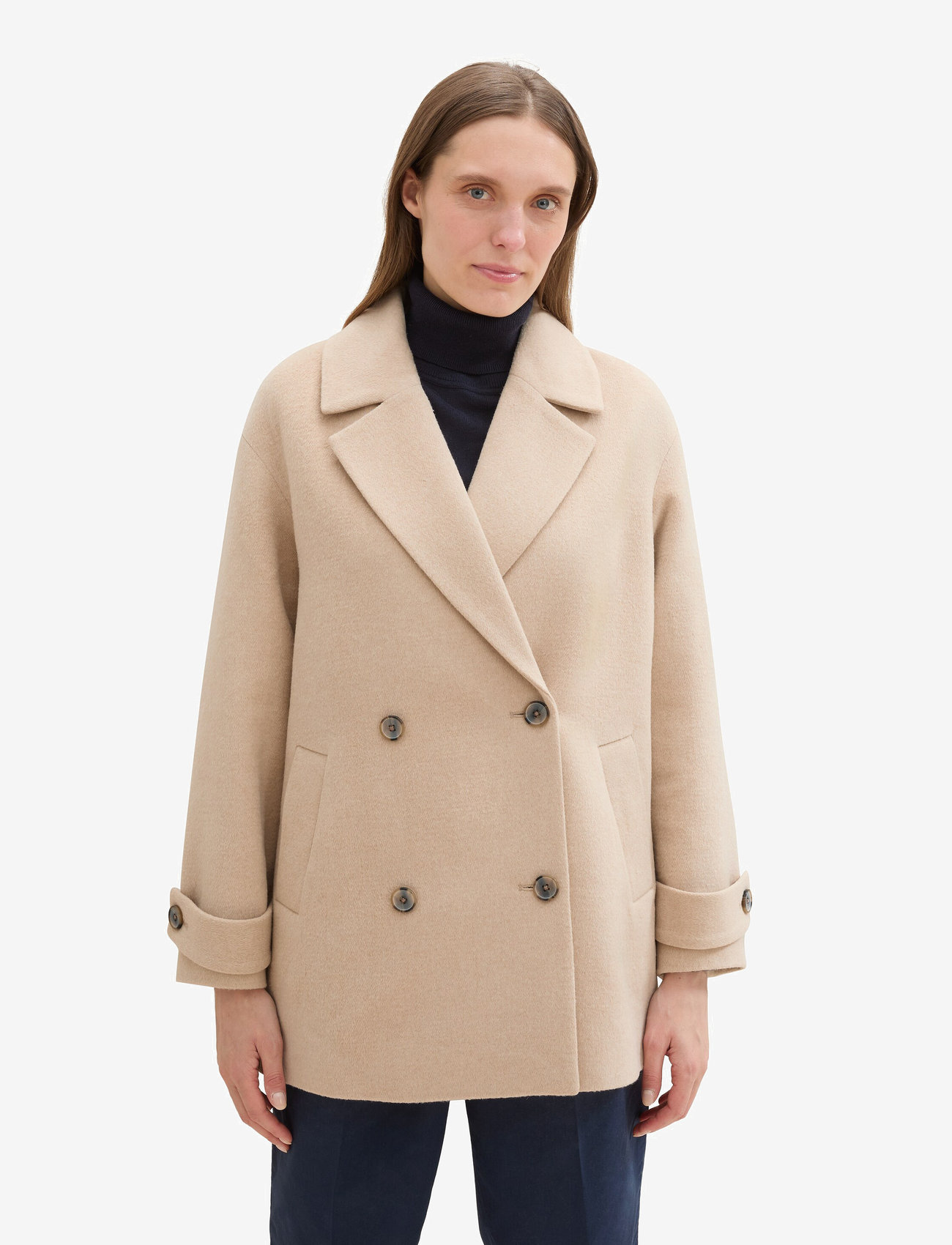 Tom Tailor - short coat - kappor - soft ivory melange - 3