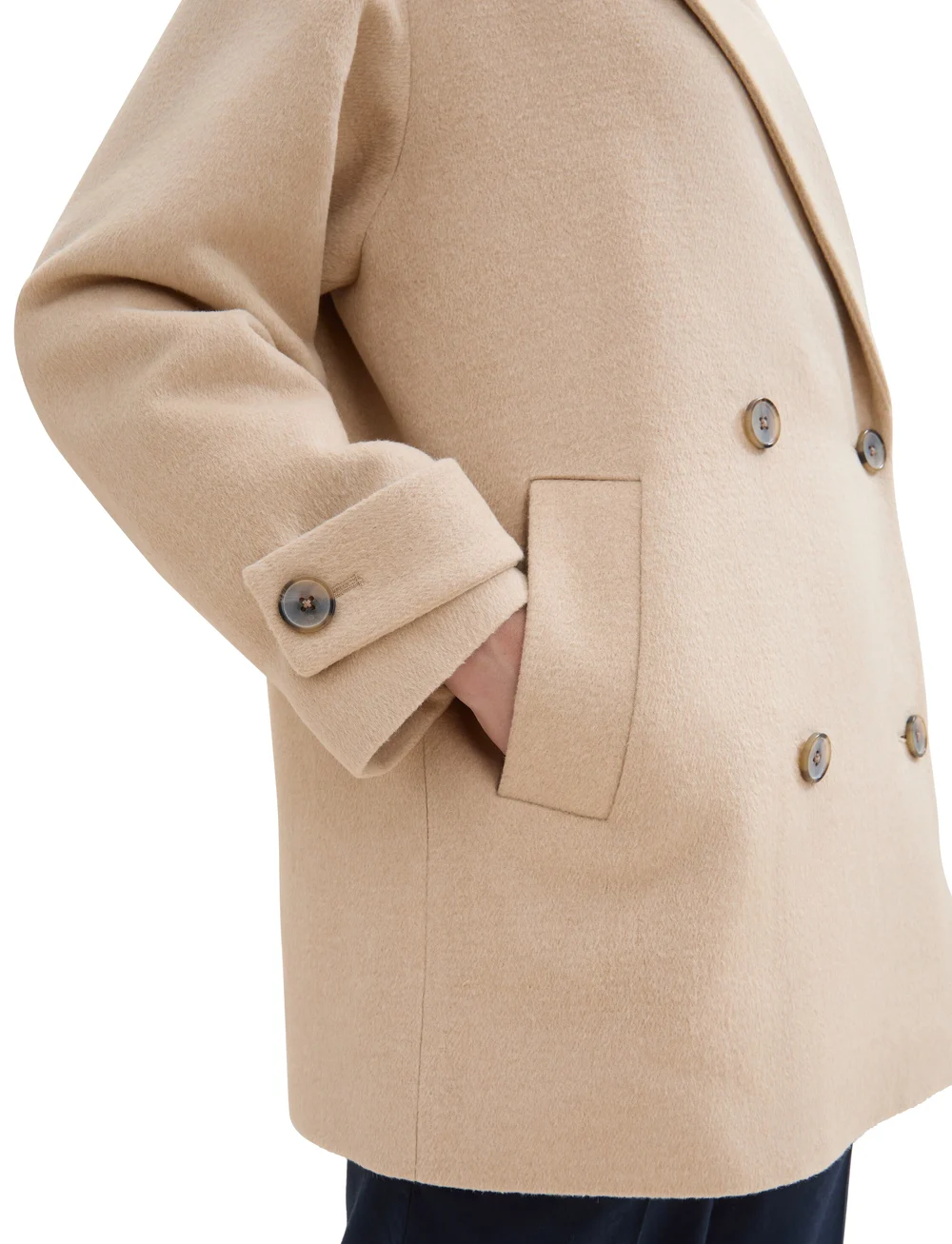 Tom Tailor - short coat - kåper - soft ivory melange - 4