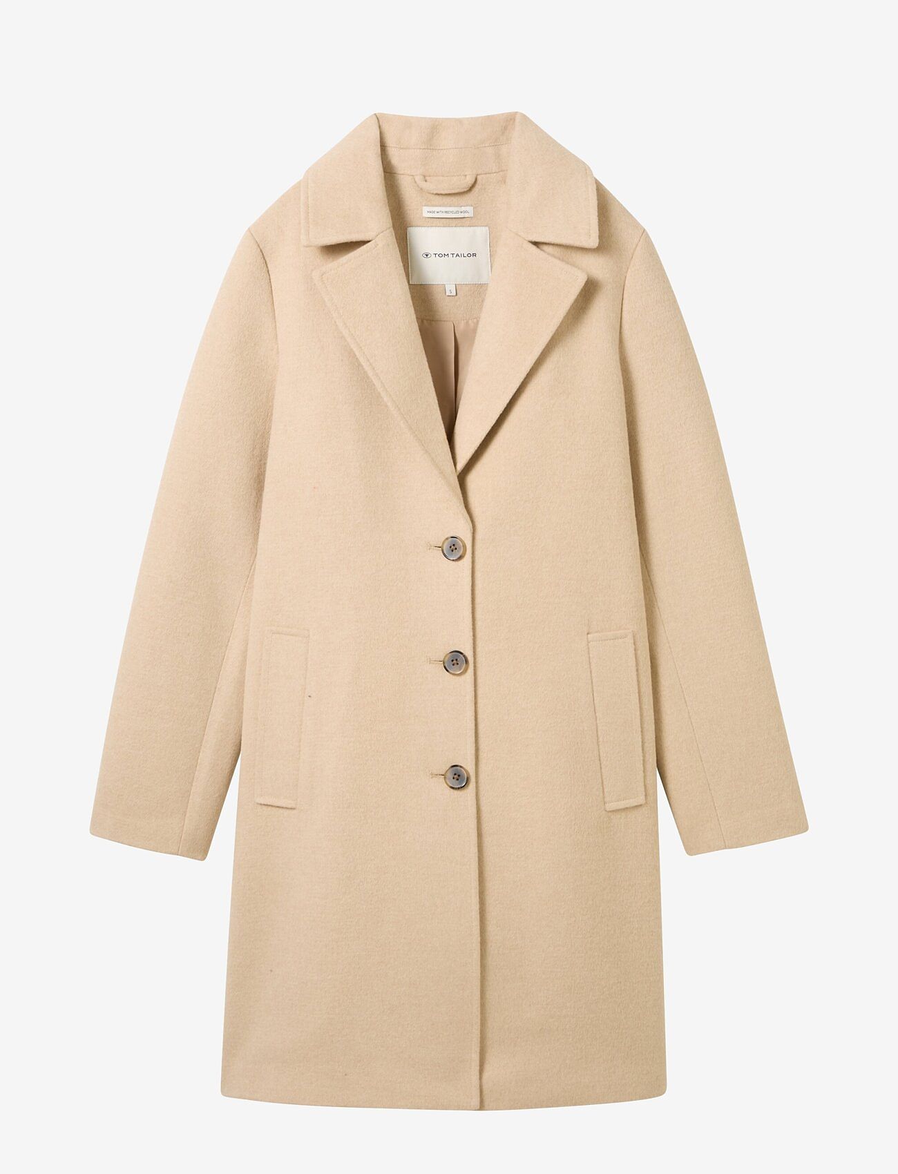 Tom Tailor - long coat - mäntel - soft ivory melange - 1